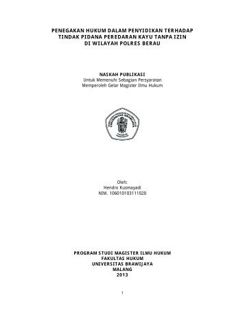 penegakan hukum dalam penyidikan terhadap tindak pidana ...