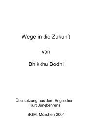 Wege in die Zukunft von Bhikkhu Bodhi