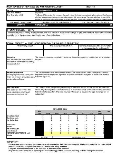 710 Electoral Administration Act - Huntingdonshire District Council