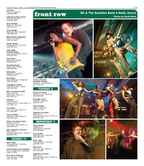 Southeast Texas Entertainment Guide July 28th Issue - The Examiner