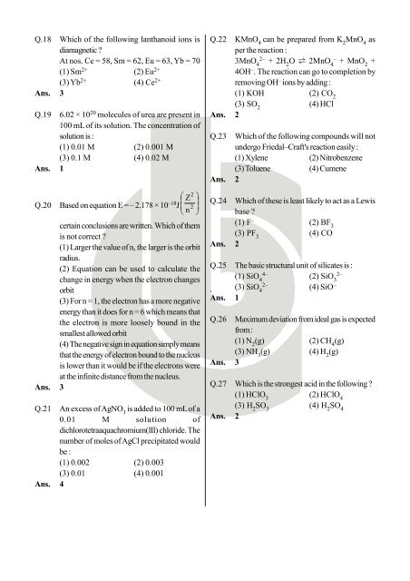 Download NEET-UG 2013 Answer Key (Code - X) - Bansal Classes