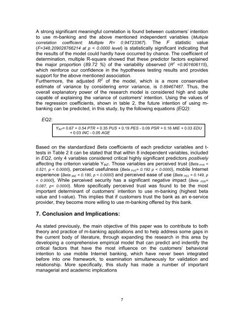 An empirical examination of behavioral intention to mobile Internet ...