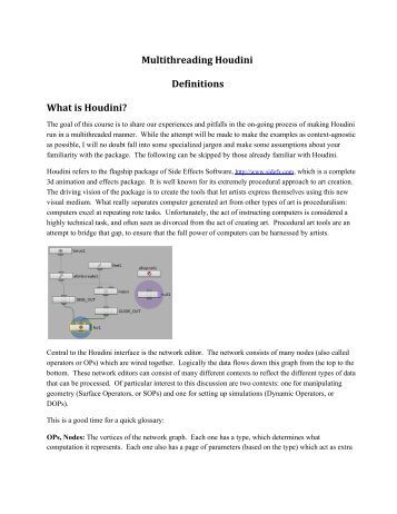 Multithreading Houdini - Multithreading And VFX