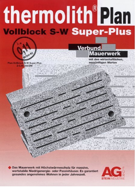 Vollblock S-W Super-Plus Plan - AG für Steinindustrie