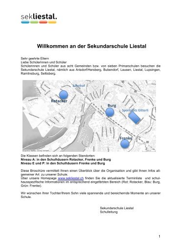 Schulbroschüre - Sekundarschule Liestal
