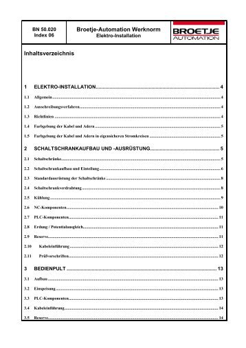 1 Elektro-Installation - Broetje-Automation