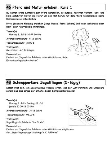 Pogramm 2. Woche - Pohlheim