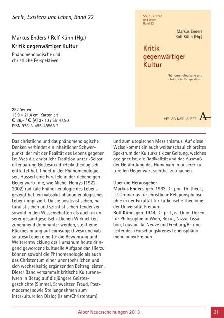 als PDF herunterladen - Verlag Karl Alber