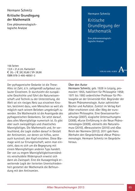 als PDF herunterladen - Verlag Karl Alber