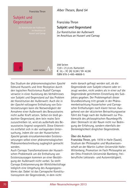 als PDF herunterladen - Verlag Karl Alber