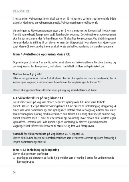 Læreplan førerkortklasse C og CE - Statens vegvesen