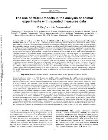 The use of MIXED models in the analysis of animal.pdf - Esalq