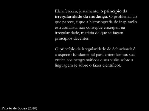 Hugo Schuchardt e o princípio da irregularidade da mudança - USP