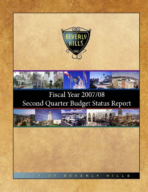 2007-08 2nd Quarter Status Report - City Of Beverly Hills