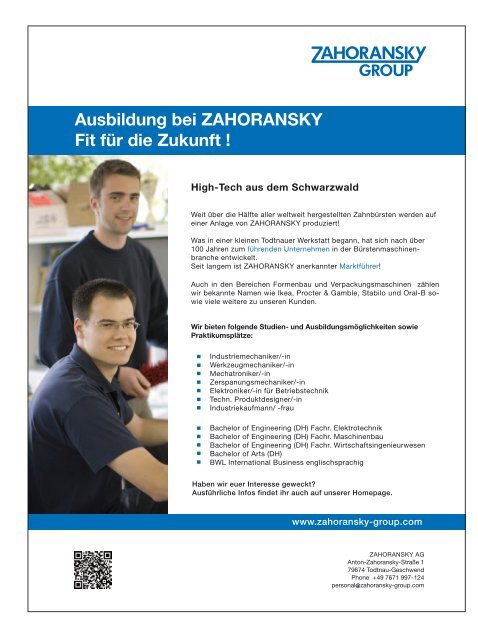 Magazin zur Ausbildungsboerse - ausbildungsboerse-schopfheim.de