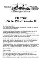 Pfarrbrief 1. Oktober 2011 - Seelsorgeeinheit Gaggenau-Moosbronn