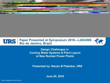 Design Challenges in Cooling Water Systems - LAS-ANS