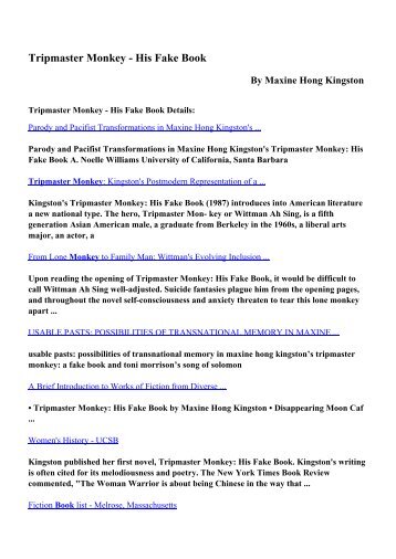 Download Tripmaster Monkey - His Fake Book pdf ebooks by ...