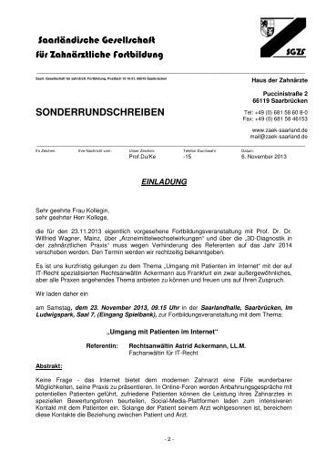 Saarländische Gesellschaft für Zahnärztliche Fortbildung ...