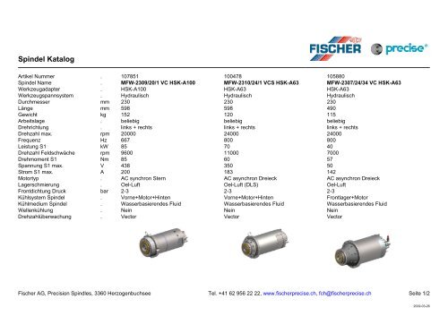 PDF Datenblatt - Fischer Precise Group