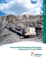 Raupenmobile Backenbrecheranlagen Lokotrack LT110 und LT3054