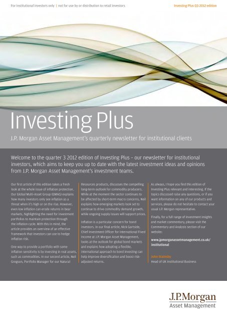 Investing Plus - J.P. Morgan Asset Management - United Kingdom