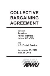APWU-USPS 2010-2015 Collective Bargaining Agreement