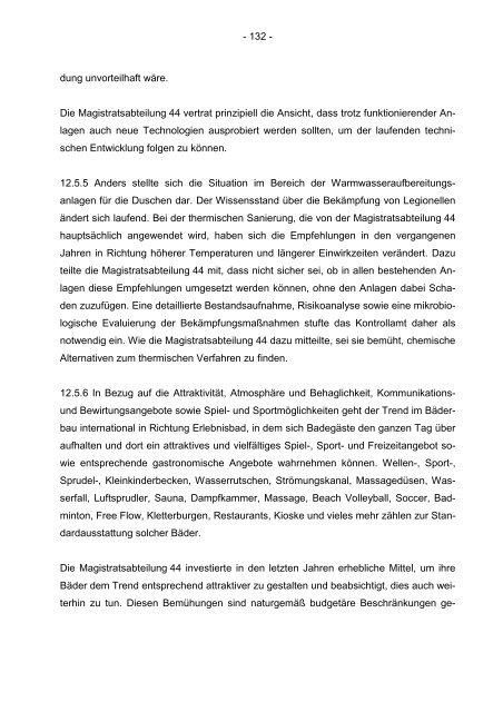 Bericht des Wiener Kontrollamtes - Kontrollamt der Stadt Wien