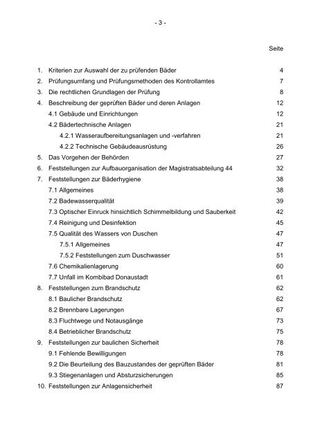 Bericht des Wiener Kontrollamtes - Kontrollamt der Stadt Wien