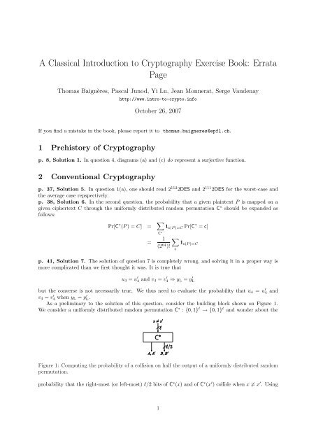 Pdf File A Classical Introduction To Cryptography Exercise Book Pdf File A Classical Introduction To Cryptography Exercise Book