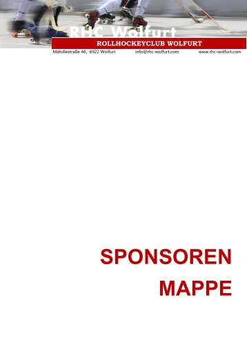 SPONSOREN MAPPE - RHC Wolfurt