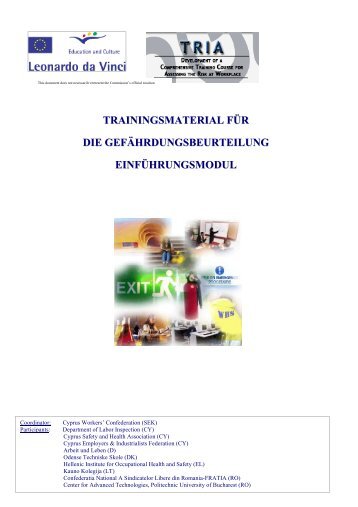 trainingsmaterial für die gefährdungsbeurteilung einführungsmodul