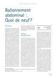 Ballonnement abdominal : Quoi de neuf?