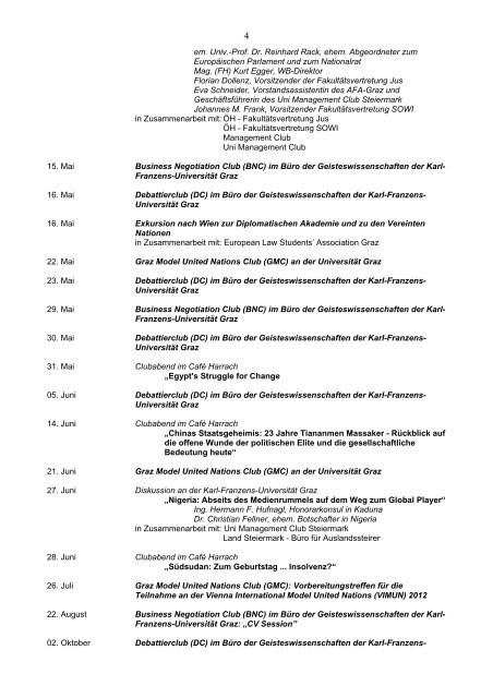 Protokoll der Generalversammlung des AFA-WIEN