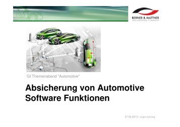 Absicherung von Automotive Software Funktionen - GI ...