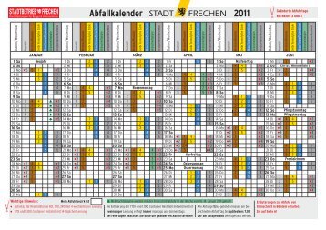 Abfallkalender 2011 - Stadt Frechen