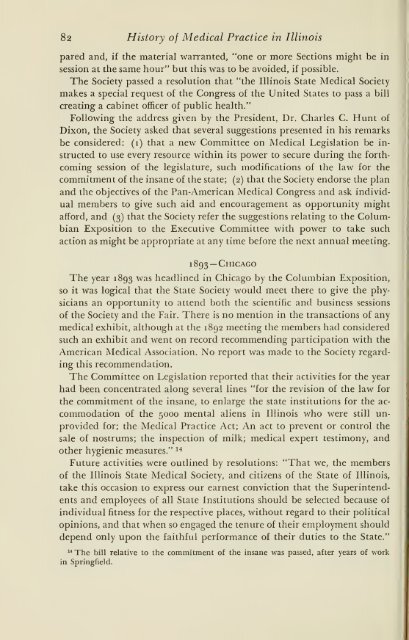 History of medical practice in Illinois - Bushnell Historical Society