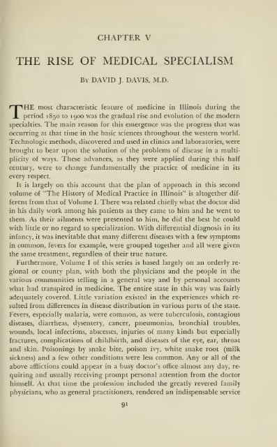 History of medical practice in Illinois - Bushnell Historical Society