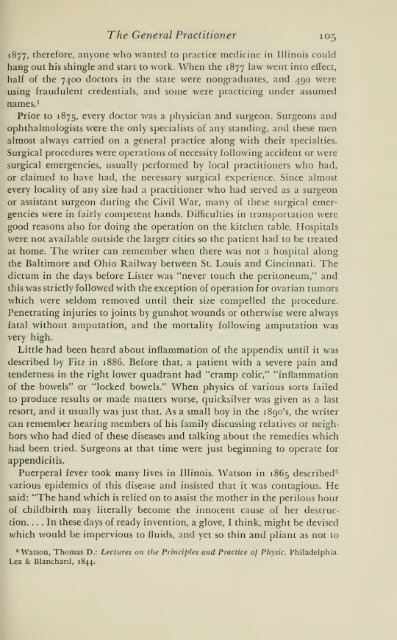 History of medical practice in Illinois - Bushnell Historical Society