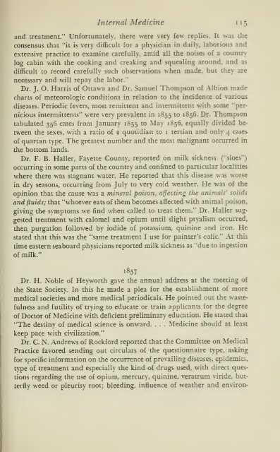 History of medical practice in Illinois - Bushnell Historical Society