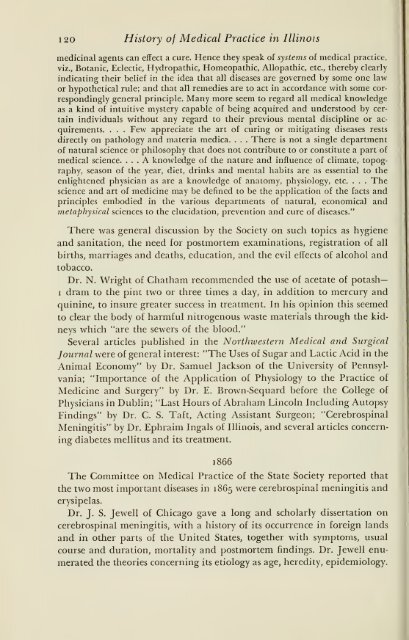 History of medical practice in Illinois - Bushnell Historical Society