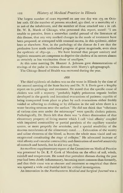 History of medical practice in Illinois - Bushnell Historical Society