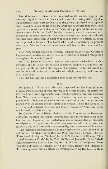 History of medical practice in Illinois - Bushnell Historical Society