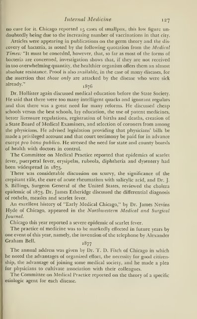 History of medical practice in Illinois - Bushnell Historical Society