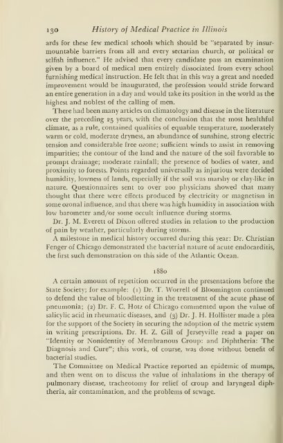 History of medical practice in Illinois - Bushnell Historical Society