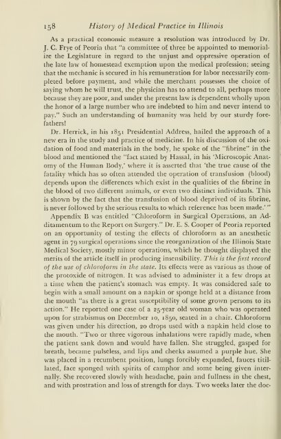 History of medical practice in Illinois - Bushnell Historical Society