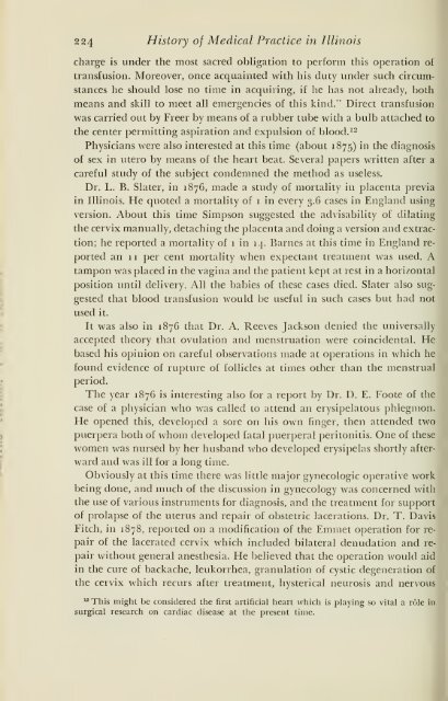 History of medical practice in Illinois - Bushnell Historical Society