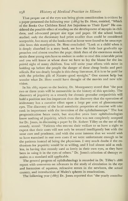 History of medical practice in Illinois - Bushnell Historical Society