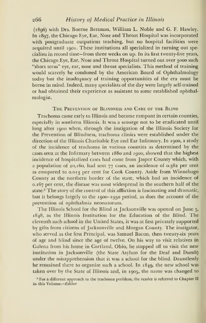 History of medical practice in Illinois - Bushnell Historical Society