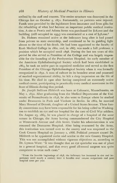 History of medical practice in Illinois - Bushnell Historical Society